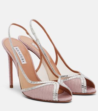 Aquazzura Wild Aurora embellished slingback sandals