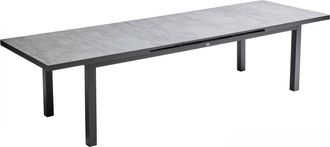 Oviala Mesa de jard&iacute;n rectangular extensible de hormig&oacute;n