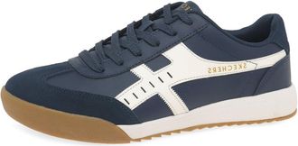 Skechers Mens Zinger 2.0 Manzanilla Totale Trainers, Navy Duraleather/Suede/White Trim, 7.5 UK