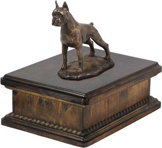 OEM Boxer, Boxer I - Una Urna Para Cenizas De Perro, Una Urna Cl&aacute;sica Con Una Estatuilla, Una Urna Elegante Con Un Perro De Art-dog