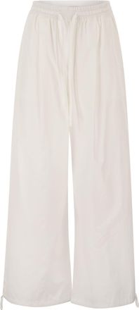 Max Mara Weekend Maxmara Wkibellico - Katoenen broek met wijde pijpen en trekkoord