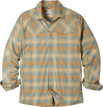 Club Ride Apparel Go Long - Mens Flannel Long Sleeve Shirt, Dark Forest, Large