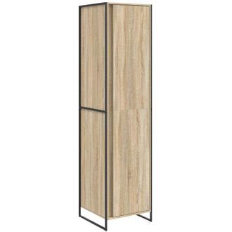 vidaXL Armario 2 Pcs Sonoma 50 X 50 X 200 Cm Madera Contrachapada Vidaxl