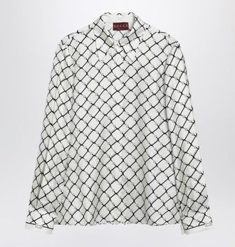Gucci Printed Silk Twill Shirt