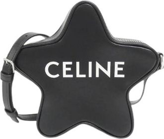 Celine Pre-owned Cross Body Bags, male, Black, Size: ONE SIZE Pre-owned Small Etoile Calf Shoulder Bag