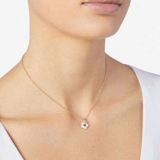 Dodo CIONDOLO FIORE ORO ROSA & SMALTO