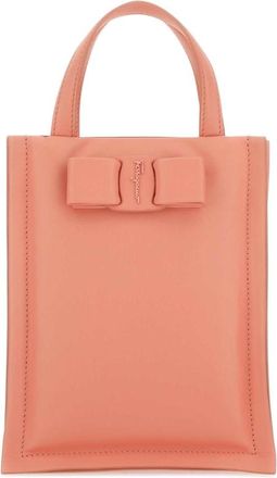 Ferragamo Salmon Nappa Leather Mini Viva Bow Handbag