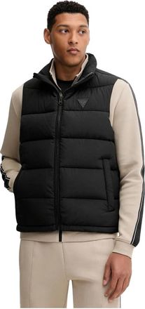 Guess Rohan Vest - Heren - Bodywarmers - Zwart - M - Polyester - Jassen
