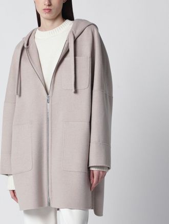 Max Mara Cappotto con cappuccio beige