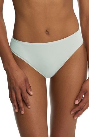 Natori Bliss Bare Stretch Cotton Thong in Cloud Green at Nordstrom, Size Xx-Large