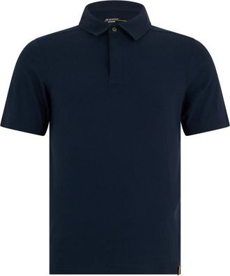 K-Way Dark Blue Solid Shirt Collar Polo
