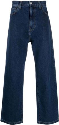 Carhartt Work in Progress Donkerblauwe Wide Leg Jeans - Heren - Regular Fit Jeans - Blauw - W34 - Jeans