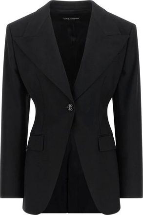 Dolce & Gabbana Blazer in Lana Vergine - - Jackets - Donna - Nero - L