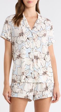 Nordstrom Moonlight Eco Short Pajamas in Blue Sketchbook Floral at Nordstrom, Size Small