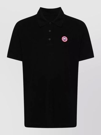 Canada Goose logo polo shirt cotton pique collar