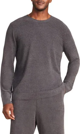 Barefoot Dreams CozyChic Ultra Lite Crewneck Lounge Top in Carbon at Nordstrom, Size Xx-Large