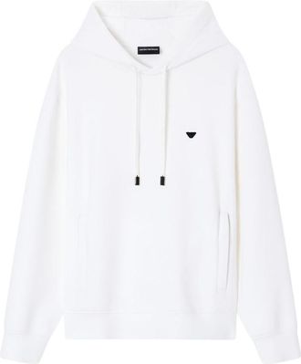 Emporio Armani White Cotton Logo Sweatshirt