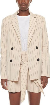 Tibi Tropical Wool Stripe Suiting Blazer