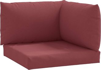 vidaXL Cojines Para Sof&aacute; De Palets 3 Uds Tela Rojo Tinto Melange Vidaxl