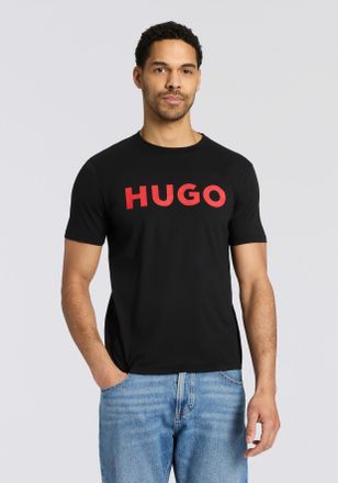 HUGO BOSS T-Shirt HUGO Dulivio, Herren, Gr. XXL, schwarz001, Single Jersey, Obermaterial: 100% Baumwolle, unifarben, regular fit normal, Rundhals, abgesteppte K