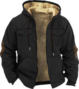 Generic jackets for men uk, coats, Men Fashion winter jackets Solid Pocket Cardigan Sweater Jacket Mens Padded Jacket Mens Coat