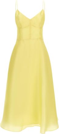Alberta Ferretti Yellow Silk organza dress