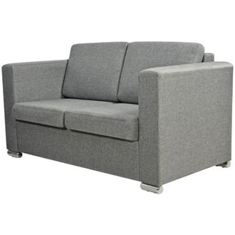 vidaXL Vidaxl - Sof&aacute; De 2 Plazas De Tela Gris Claro