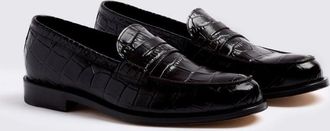 Moss Ox Blood Croc Loafers