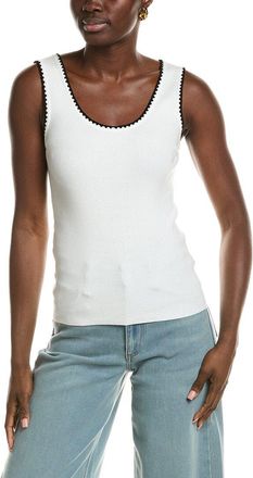 T Tahari Sleeveless Scoop Neck Rib Top