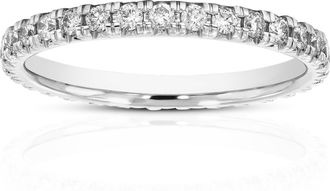 Vir Jewels 3/4 cttw Lab Grown Diamond Eternity Ring Wedding Band in 14K White Gold For Women