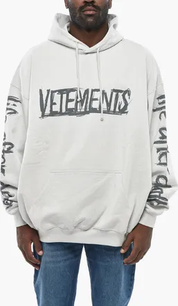 VETEMENTS Cotton Hoodie With Prints Vetements