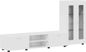 vidaXL Conjunto De Mueble De Tv Brillante Madera De Ingenier&iacute;a Vidaxl