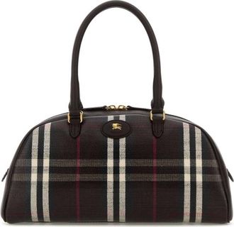 Burberry Printed Canvas Medium Highlands Handbag
