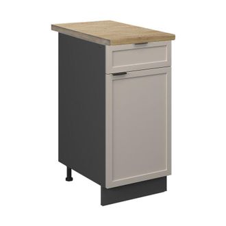 Vicco Mueble Bajo De Cocina Fame-line, Grisbeige, 40 Cm, Et Roble