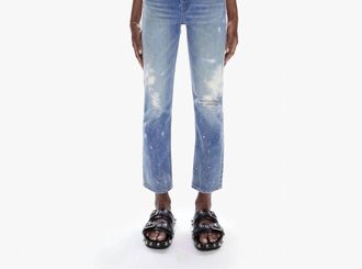 Mother High Waisted Rider Ankle Jeans In Lol