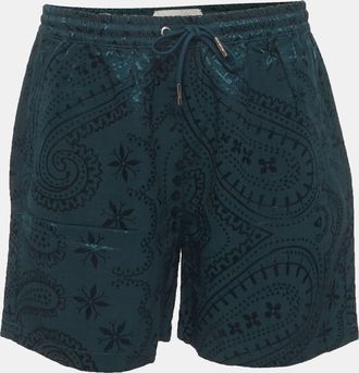 Kith Green Paisley Jacquard Faille Cedar Shorts