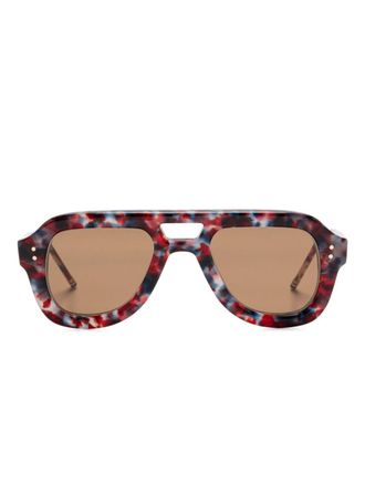 Thom Browne Zonnebril met piloten montuur - Grijs