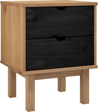 vidaXL Mesita De Noche Otta Negro 45 X 39 X 57 Cm Vidaxl