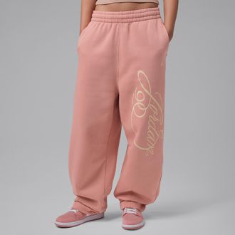 Nike Jordan Womens Jordan Brooklyn Fleece Fleece Fireside Pants in Pink | IM7292-685