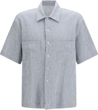 Sunflower Adam Short Sleeve Shirt - Heren - Overhemden - Blauw - Maat: S Katoen