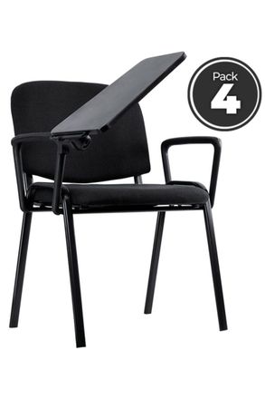 Regalos Miguel Regalos Miguel - Sillas De Escritorio - Pack 4 Sillas Ofis Con Pala Y Brazo - Negro