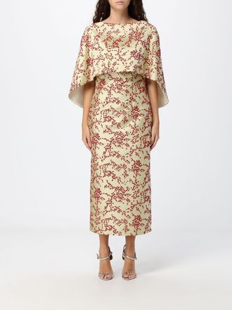 Alberta Ferretti Floral Silk-Blend Off-The-Shoulder Midi Evening Dress
