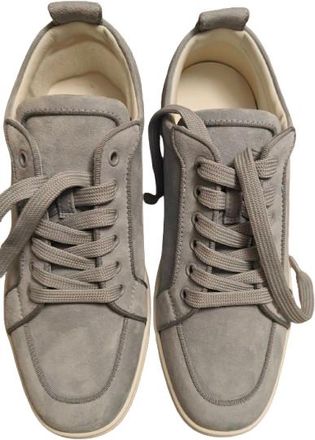 Christian Louboutin Louboutin Rantulow Orlato Sneakers in Suede Ice Blue Size 41