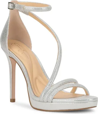 Jessica Simpson Kids Noralina Ankle Strap Sandal in Silver at Nordstrom, Size 9