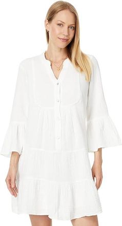 Faherty Dream Cotton Gauze Kasey Dress Womens Dress White : MD