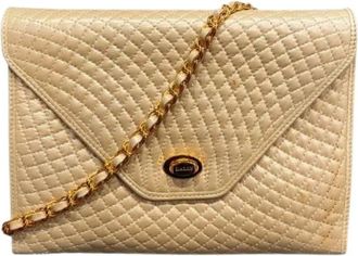 Bally Pre-owned Clutches, female, Beige, Size: ONE SIZE Pre-owned Leather Shoulder Bag