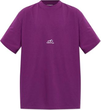 Balenciaga Skiwear T-shirt - Heren - T-shirts - Paars - S - Katoen - Tops