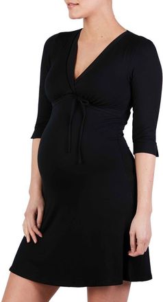 Cache Coeur Milk Maternity/Nursing Nightgown in Black at Nordstrom, Size X-Large