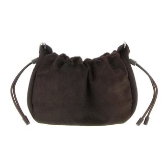 Brunello Cucinelli Tassen, Dames, Bruin, ONE Size, Leer, Bucket Mellow Mini Crossbody Tas