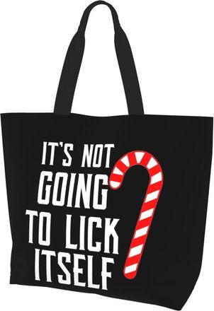 AOOEDM Not Going To Lick Itself Ladies Canvas Tote Reusable Shopping Bag